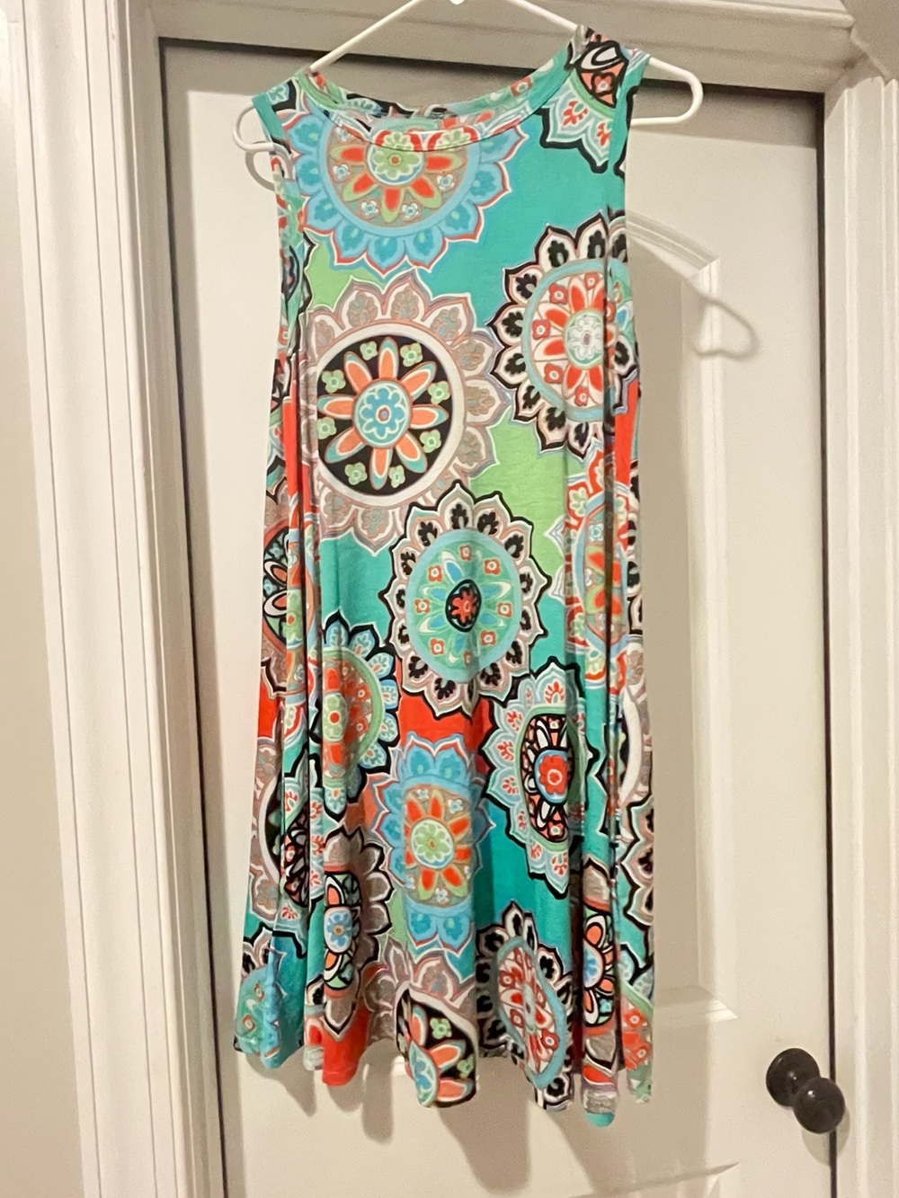 JODIFL Turquoise Multi Medallion A-Line Dress